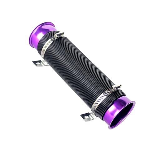 Induktion Schlauch Kit Universal 76mm Einstellbare Luftkanal Ansaugrohr Schlauch Auto Kaltluft Turbo Ansaugrohr Flexible Kanal Rohr Schlauch Induktion Kit Auto Luftansaug(Purple)