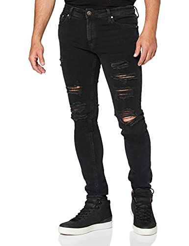 JACK & JONES Herren JJILIAM JJORIGINAL AM 502 LID STS Skinny Jeans, Schwarz (Black Denim), W27/L32 (Herstellergröße: 27)