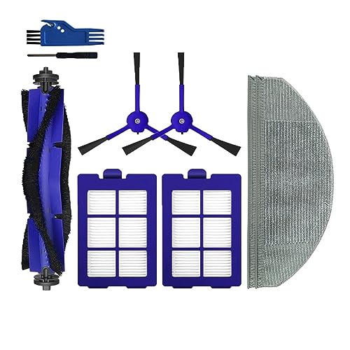 LoRier Haupt-/Seitenbürste, Hepa-Filter, Einweg-Mopplappen, Ersatz, passend for RoboVac X8 Hybrid, RoboVac X8 Staubsauger-Zubehör (Color : Set11)