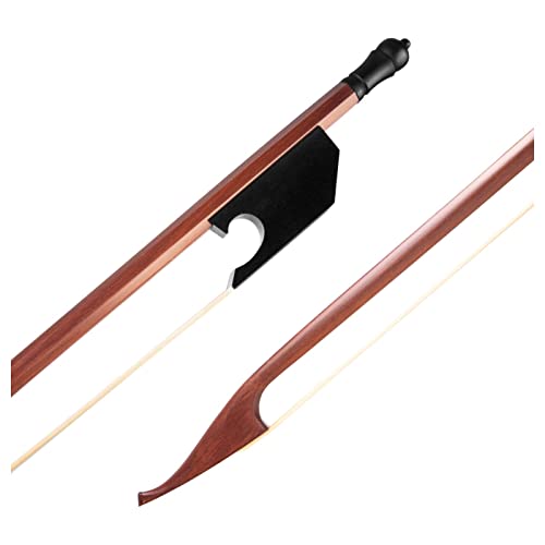 Violinbogen Fiddle Bow 4/4 Größe Geigenbogen Ebenholz Frosch Weiße Rosshaar Gut Ausbalanciertes Musikzubehör