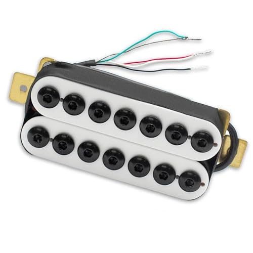 7-saitiger Humbucker Für E-Gitarre, Big Hex, Verstellbarer Doppelspulen-Tonabnehmer, Spulenaufteilungs-Tonabnehmer N8,5K/B14K e gitarren tonabnehmer (Color : Bridge 62mm)