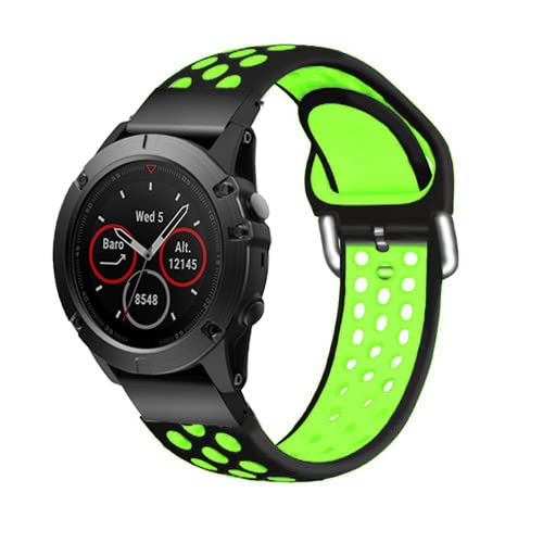 BANDKIT Quickfit-Uhrenarmband für Garmin Fenix 6 6X Pro 5X 5 Plus 3HR 935 945 S60, Silikonband, Schnellverschluss-Armband, 22 mm, 26 mm, 26mm D2 MK2i Enduro, Achat