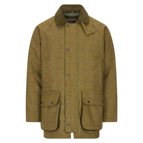 WALKER AND HAWKES Herren Country-Jacke aus Tweed - für die Jagd geeignet - Waldgrün - Größe 2XL (48"-50")