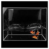 Kleiner Tank Aquarium, tragbare Fischschale Tank, Transparentes Aquarium aus Acryl, stabiler Kunststoff, großes Aquarium for Fische, Schildkröten und Insekten, kann als Aufbewahrungsbox verwendet werd