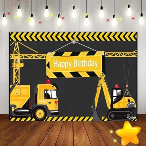 Baumaschinen Lader Foto Bagger Baby Party Geburtstag Dekoration Mischanlage Cust Hintergrund 350x230cm