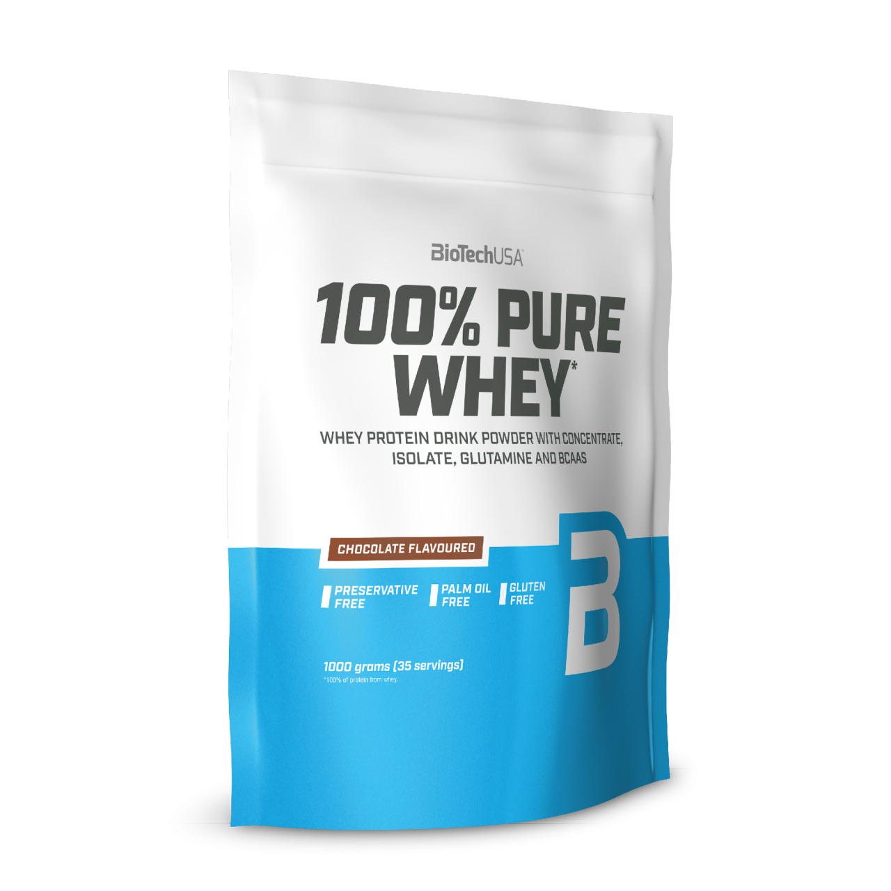 BioTech USA 100% Pure Whey Protein 1kg - Eiweiss - Mit BCAA, Glutamin und Arg...