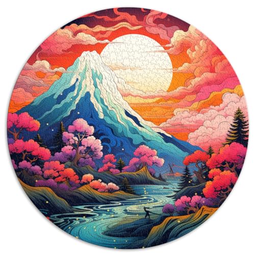 Puzzle Japan Mount Fuji Asien 1000 Teile Puzzle 67,5x67,5cm Denksport-Puzzle Familienspiel Stressabbau Schwieriges Herausforderungspuzzle