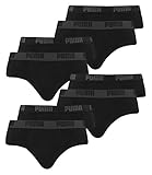 PUMA Basic Brief Men Herren Unterhose Pant Unterwäsche 8er Pack, Farbe:230 - Black/Black, Bekleidungsgröße:XL