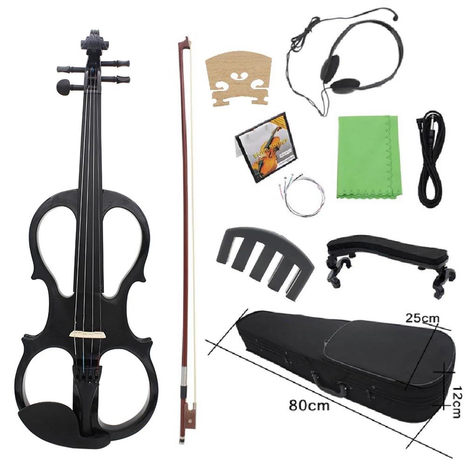 DAYKET Standard Violine 4/4 Akustische Violine Massivholz Violinen Spielpraxis Instrument Violine Mit Bogen Schulter(01)