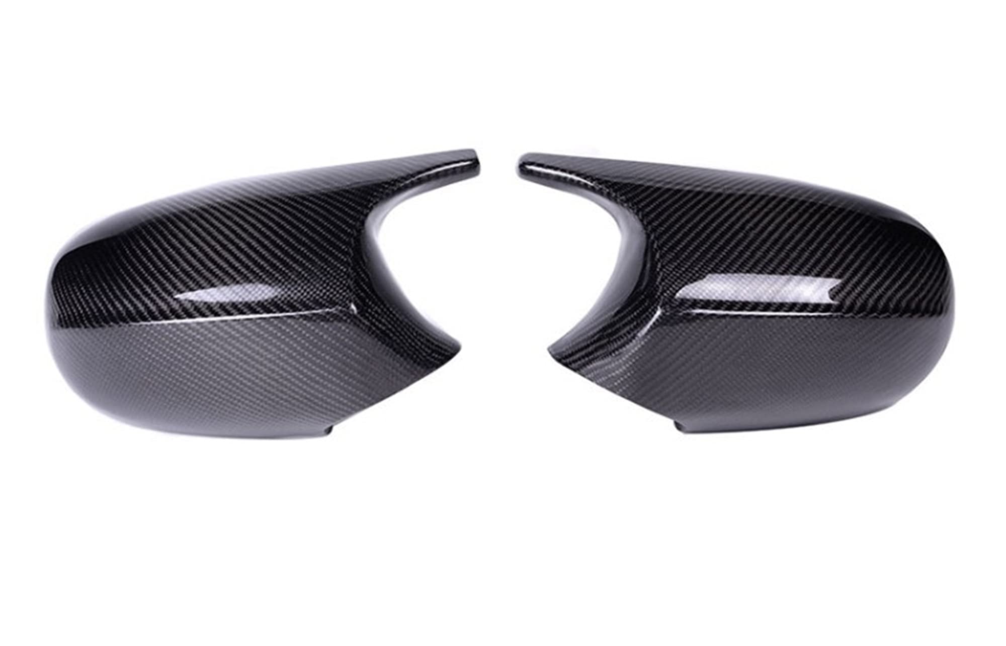 Rückspiegelkappe Ersatz-Rückspiegel-Abdeckungen, 2xmirror Cover Auto Seitentür Rückseite Spiegel Cover Cap Passend für BMW E90 E91 2005-2007 E92 E93 2006-2009 M3 E80 E81 E87(Carbon Fiber)