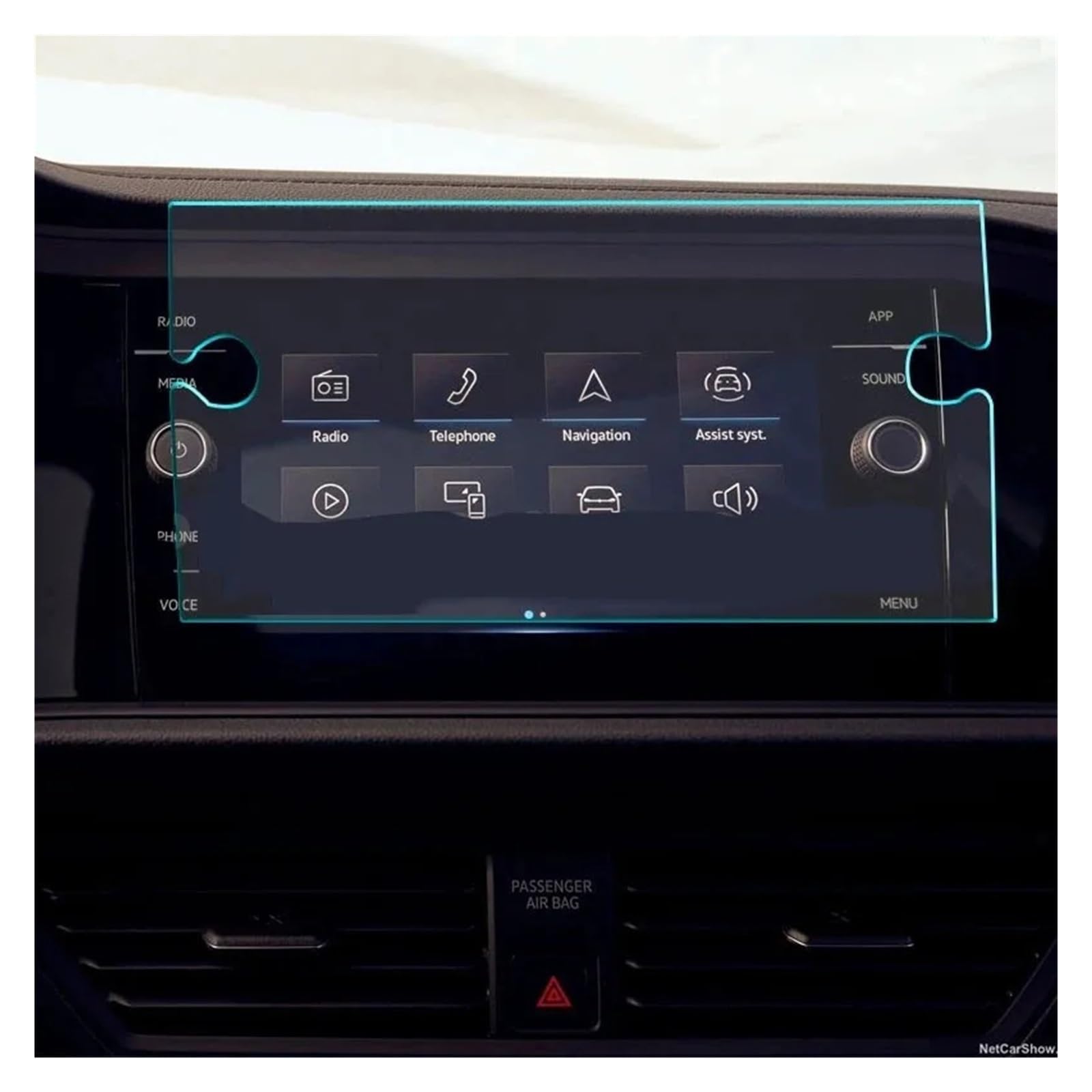 Für Jetta Für SEL 2019 2020 2021 Auto Navigtion Gehärtetem Glas LCD Screen Schutz Film Aufkleber Schutz Dashboard Navigation Schutzfolie Navigations-Displayschutz(for GPS)