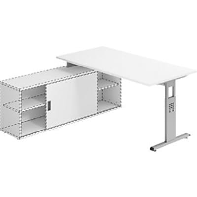 kaiserkraft FINO - Auflage-Schreibtisch, BxT 1600x800 mm, weiß