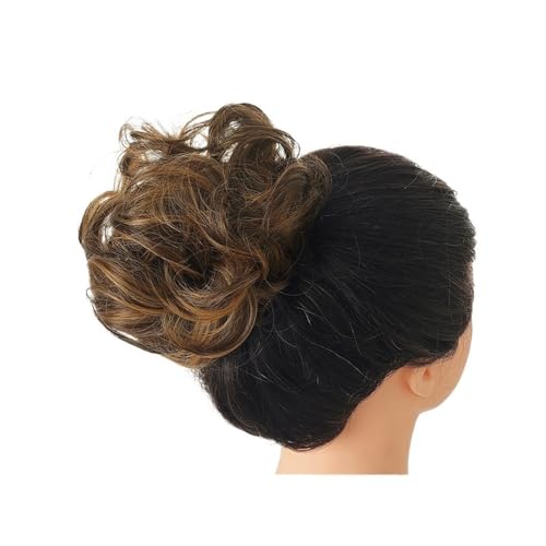 Haarteile Haarknoten Synthetischer unordentlicher Haarknoten, Chignon, Haargummis, gefälschtes Haarband, Zopf, elastischer Haarteilschwanz for Frauen, synthetischer Wickel, lockiger Pferdeschwanz Bröt