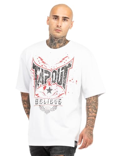 Tapout Herren T-Shirt Oversize DOYLEN White/Red/Black S