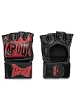 Tapout MMA Pro Fight Handschuhe aus Leder (1 Paar) PRO MMA, Black/Red, M, 960005