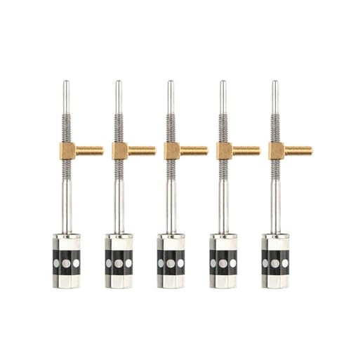 Violin Music Instrument Zubehör 5 STÜCKE Violine Bogen Frosch Knöpfe Bass Knopf Schrauben Mit Messing Ösen Teile Für Maker Ebenholz Zubehör(Color:5 PCS 016)