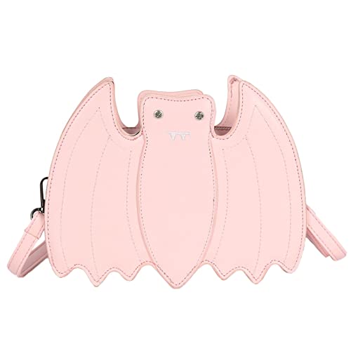 ohodhmnu Damen-Tragetasche, Fledermausform, Crossbody-Taschen für kreative Tier-Schulter-Geldbörse für Frauen, Handtaschen, Tiermuster-Taschen, rose, Large