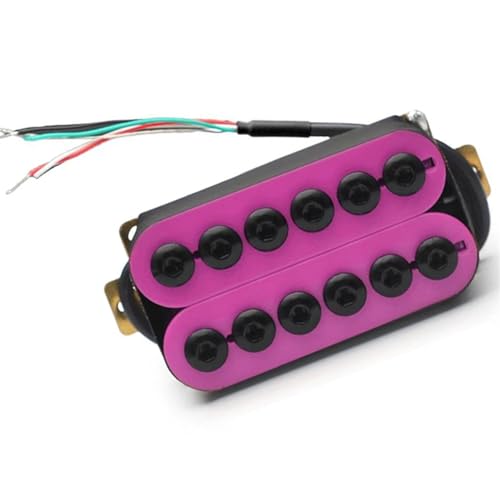 Gitarren-Tonabnehmer Einstellbare Metall-Doppelspulen-Tonabnehmer Für E-Gitarre, Humbucker-Punk-Hals-/Steg-Tonabnehmer, Rosa, Lila (Color : Bridge 52mm)