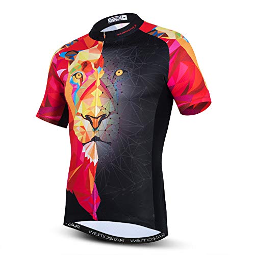 Hotlion 3D Herren Radtrikot Mountainbike Kurzarm S-XXXL, Cd8290, XL Brust 102/108 cm