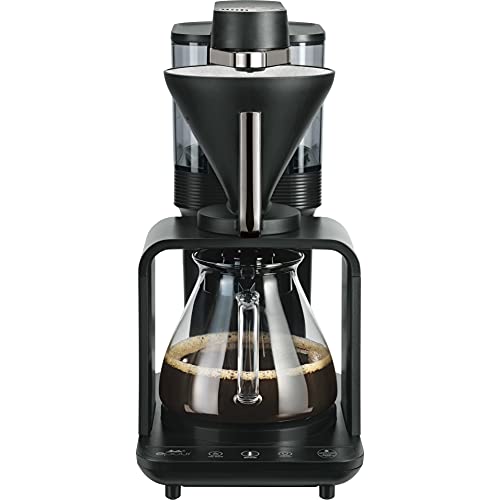 Melitta EPOUR Pour Over Kaffeemaschine: Einzigartiges Brühsystem & innovatives Design, Schwarz-Silber