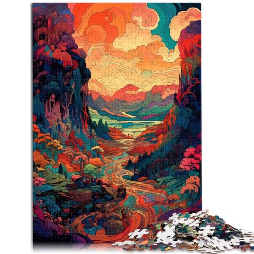 Puzzle für Psychedeliker, 1000 Puzzles für Erwachsene, 1000 Teile, Holzpuzzle, jedes Teil ist einzigartig – anspruchsvolles, unterhaltsames Familienspiel, 1000 Teile (50 x 75 cm)