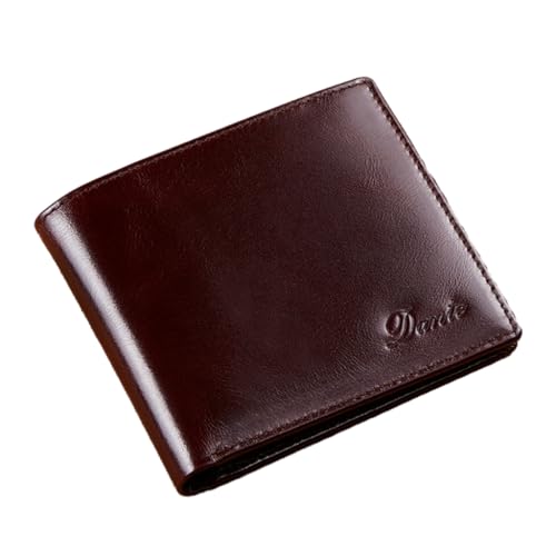 Vintage Geldbörse blockierender Kartenhalter für Herren, stilvolle kurze Brieftaschen, Diebstahlschutz, Münzgeldbörse, coffee