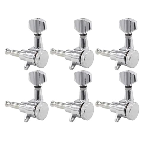 Strings Tuning Pegs Mechaniken Für Gitarre 3L 3R Inline-Stimmwirbel für E-Gitarre, verriegelbarer Stimmwirbel, Stimmschlüssel für Gitarre (Color : 2)