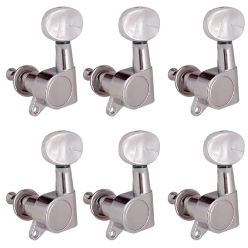 Strings Tuning Pegs Mechaniken Für Gitarre 6er-Pack Gitarrenknöpfe, Folk-Akustik- und E-Gitarren-Tuning-Hitch-Key-Mechanik-Mechaniken (Color : 3)