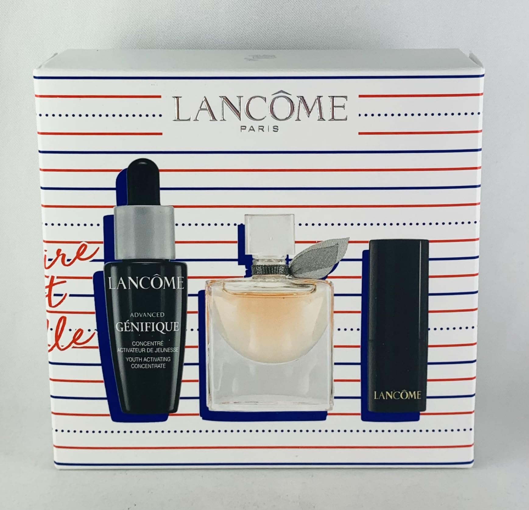 Lancome Ladies La Vie Est Belle Gift Set Rouge Ruby Cream 1,3 g + EDP 4 ml + Advanced Genifique 10 ml