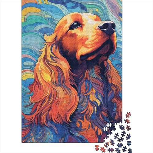 500-teiliges Puzzle für Erwachsene und Teenager, Tier-Fantasie-Hund, Holzpuzzle für Teenager, Geschenke, Weihnachtspuzzle-Geschenke für Frauen (Größe 20,47 x 14,96 Zoll)