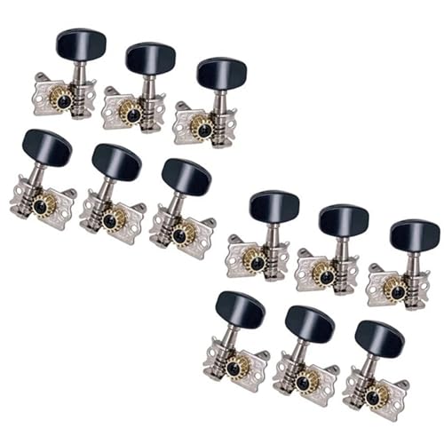 Strings Tuning Pegs Mechaniken Für Gitarre 12Pcs 3R3L Gitarre Tuning Pegs Offene Mechaniken Akustische Folk Gitarre Tuning Peg Tuner Teile