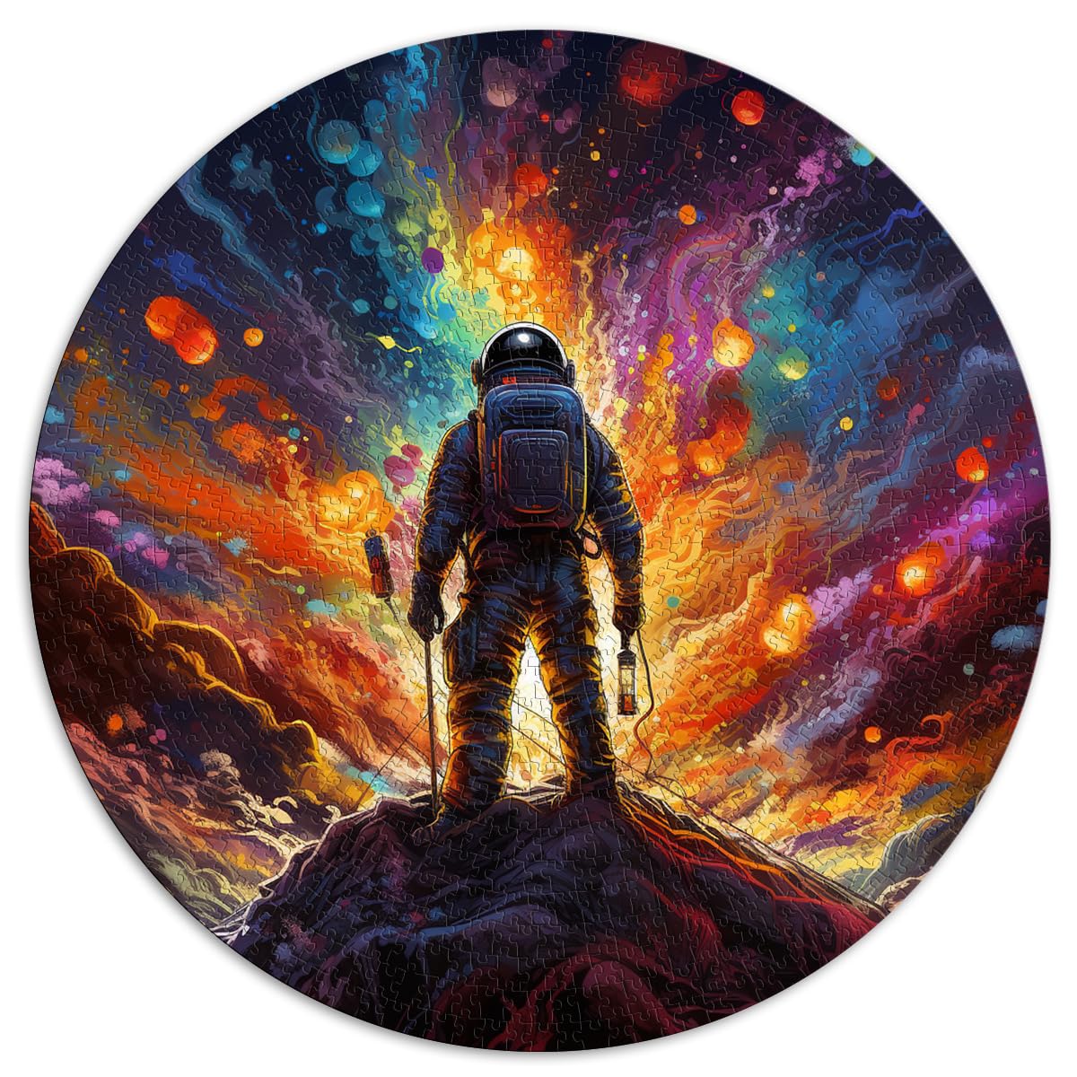 Puzzles zum Verschenken, Weltraumlandung, 1000 Puzzles für Erwachsene, 1000 Teile, 67,5 x 67,5 cm, schwierige Puzzles, einzigartiges Herausforderungsspiel