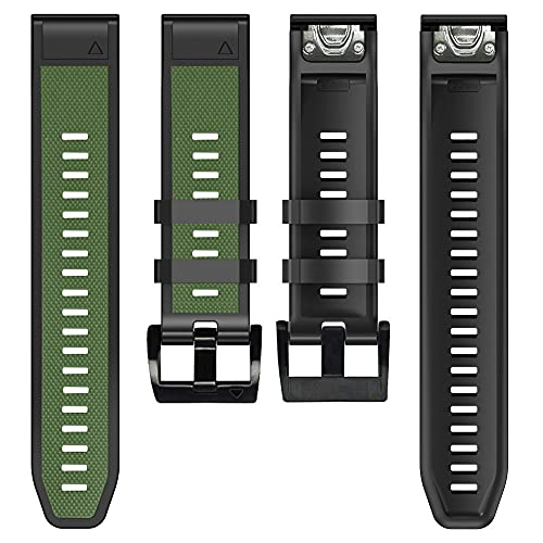 NEYENS 26 22 mm Silikon-Schnellverschluss-Uhrenarmband für Garmin Fenix 7X 7 6 6X Pro 5 5X Plus 3 HR Mk1 Easyfit Armband, 22mm Fenix 7, Achat