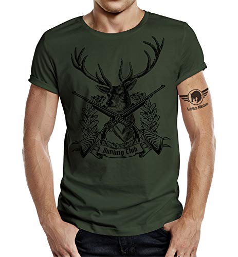 Jäger T-Shirt: Hunting Club II Hirsch Oliv