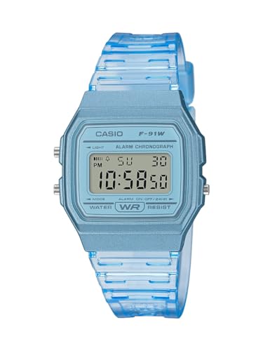 Casio Quartz Watch with Resin Strap, Blue, 20 (Model: F-91WS-2CF)