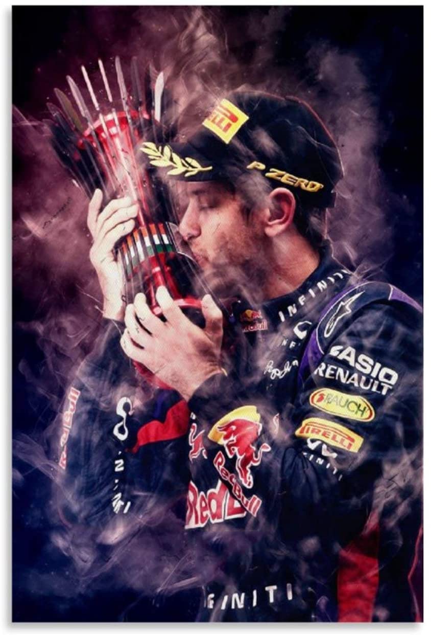 DIY 5d Diamant Malerei Kristall Strass Painting Sebastian Vettel-Leinwand-Kunstposter Stickerei Bilder Kunst Handwerk FüR Erwachsene Und Kinder 11.8"x15.7"(30x40cm) Kein Rahmen