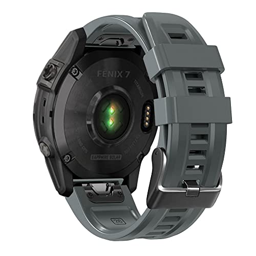 NEYENS 26 22 mm Silikon-Schnellverschluss-Uhrenarmband für Garmin Fenix 7X 6X 5X 3HR Watch Easyfit Armband für Fenix 7 6 5 Watch, 26mm Fenix 6X-6XPro, Achat