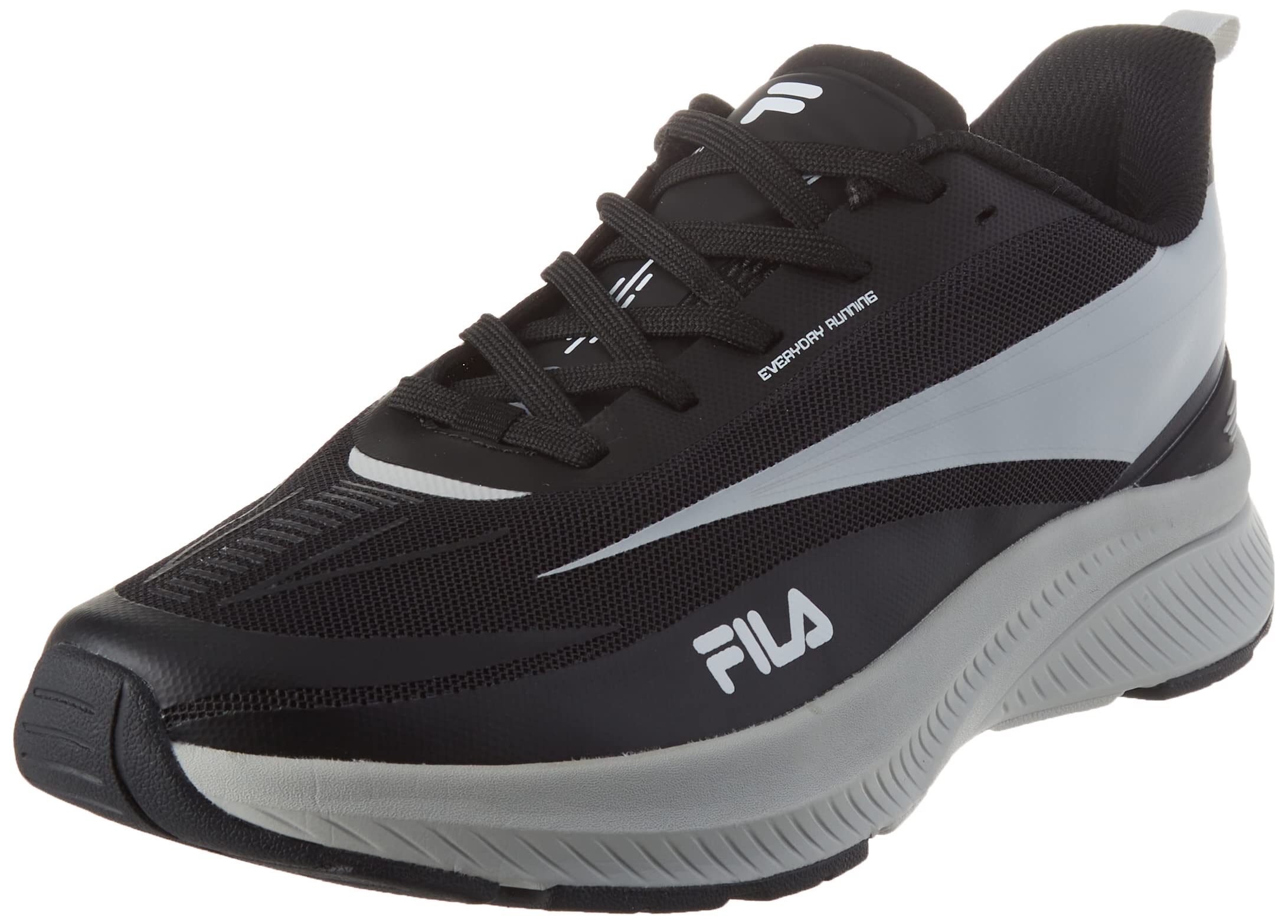 FILA Herren Beryllium Laufschuh, Black-Gray Violet, 45 EU