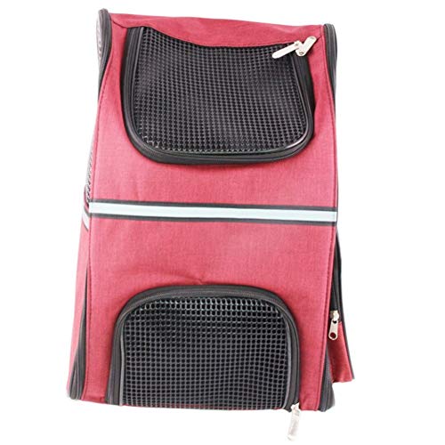 Rysmliuhan Shop Katzenrucksack Hunderucksack Kleine Hunde Haustierträger für Hunde Welpenträger Hundeträger Handtasche Welpenträger für kleine Hunde red