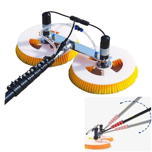 GLBMXDD Photovoltaik-Panel-Reinigungswerkzeug, Solarpanel-Reinigungsbürste (einziehbar), Fenster-Solarpanel-Reinigungsbürste, für Solarmodule und Fensterglas,7.5-double