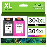 304XL Druckerpatronen Ersatz für HP 304 Druckerpatronen 304 XL Multipack für HP Envy 5030 5032 5000 DeskJet 2600 2620 2630 3750 3760 5010 5032 3720 5020 3762 2633 3730 3733 (1x Schwarz 1x Farbe)