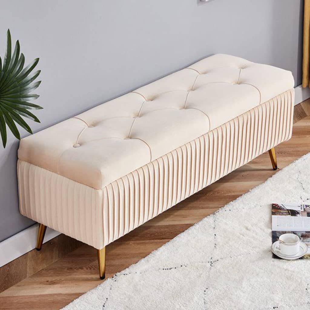 ESBANT Polsterbank Samt SchuhbankFußstütze Bettbank Sofa Hocker,Für Eingangsbereich Wohnzimmer Schlafzimmer,60x 40 X 45 cm(23,6X 15,7 X 17,7 Zoll)