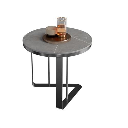 zhongqunli kleiner Couchtisch Metall Kleiner Runder Wohnzimmertisch Moderner Stil Kleiner Couchtisch for Wohnzimmer Schlafzimmer Café Kleiner Tisch ästhetischer Couchtisch(Schwarz)