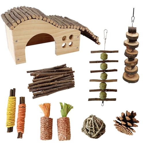 Uitndvyte Hamster Kauen Spielzeug Käfig Spielzeug Rattan Beißen Beständig Spielzeug Schweine Langeweile Toy10PCS