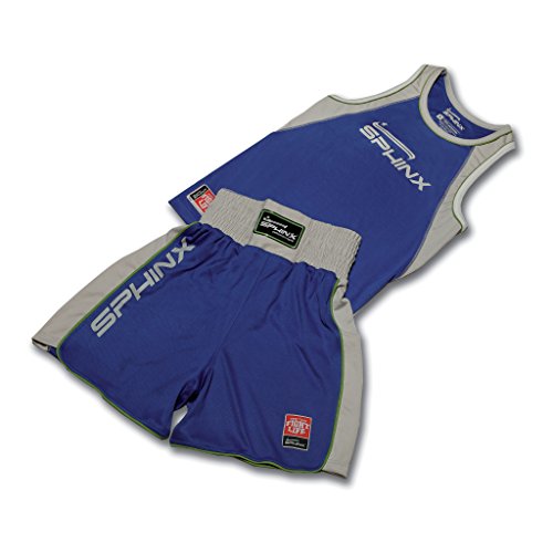 Kenneth J Lane Sphinx Boxing Short und Tank Top, Unisex - Erwachsene, SAB2-34, blau, Medium