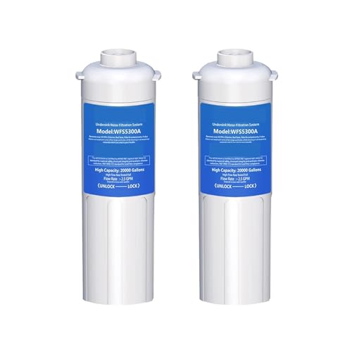 Wasserfiltersystem Ersatz-Wasserfilter for Trinkwasser unter der Spüle, direkt angeschlossenes Trinkwasserfiltersystem unter der Theke Reiner, frischer(2x Replace Filter)