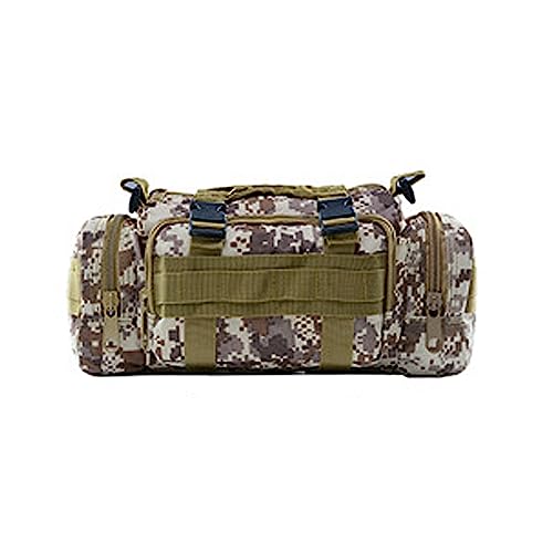 MEELYHOME Multifunktionale Angelausrüstungstasche, Ködertasche, Outdoor-Umhängetasche, Hüfttasche, große Kapazität, wasserdicht, Camping-Gürteltasche, Outdoor-Sportausrüstung, Desert Digital Color