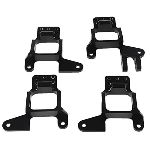 SOFORFREEM 4 x Stoßstangenhalterung vorne und hinten aus Aluminium für 1/10 RC Crawler -4 TRX4 Upgrade-Teile, Schwarz