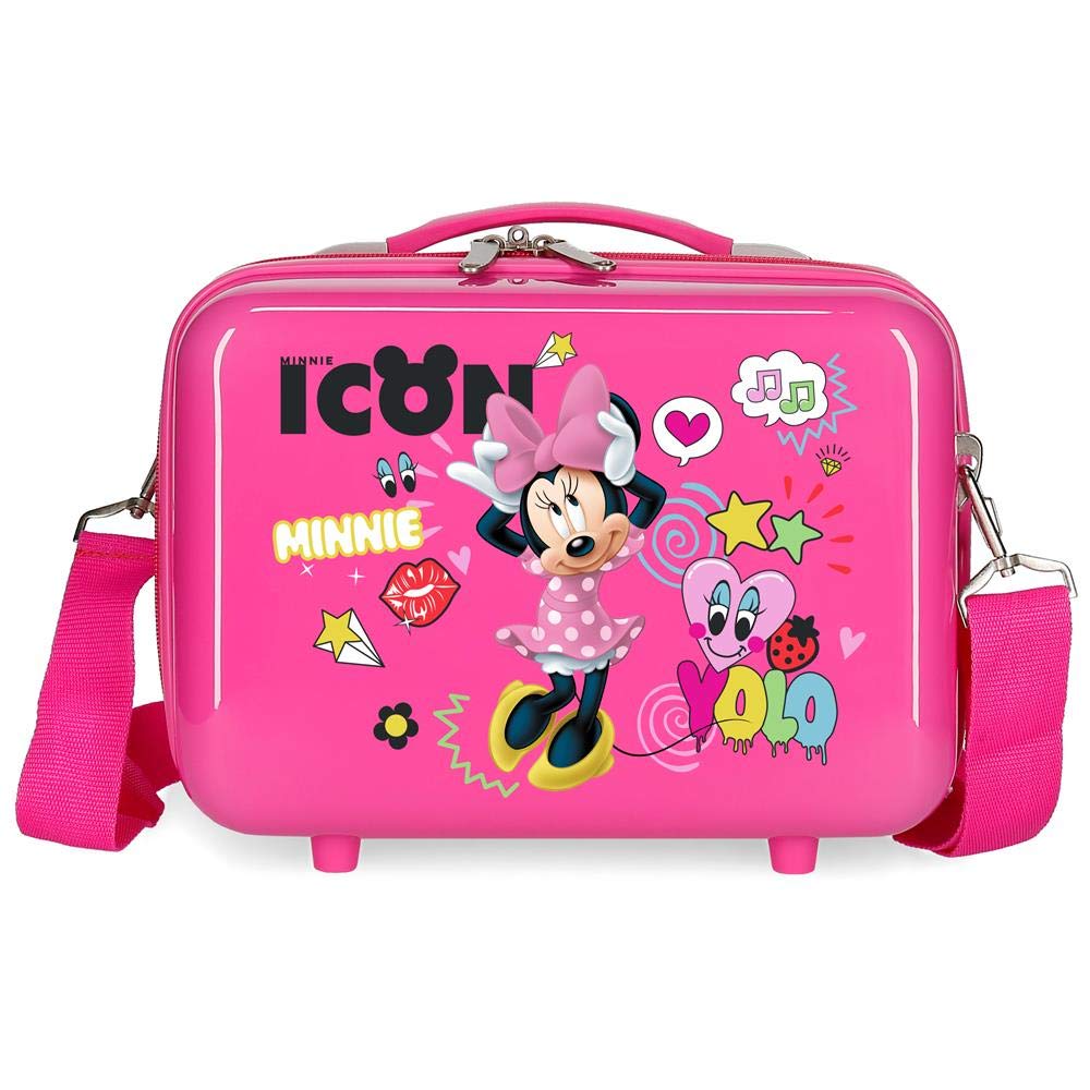 Disney Enjoy Minnie Icon Anpassungsfähiger Schönheitsfall Rosa 29x21x15 cms ABS