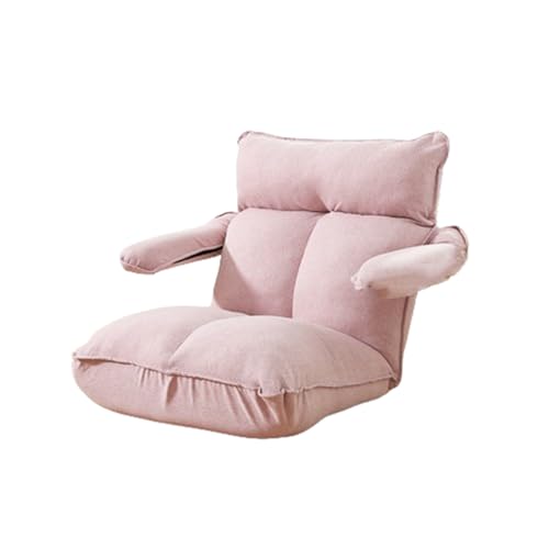 Klappsofa Stuhl, Klappbarer Gaming-Stuhl mit hoher Rückenlehne, weiches Kissen, leicht zusammenklappbar, Sitzsack-Sofa for Teenager und Erwachsene, geeignet for Schlafzimmer, Büro, Wohnzimmer(Pink)